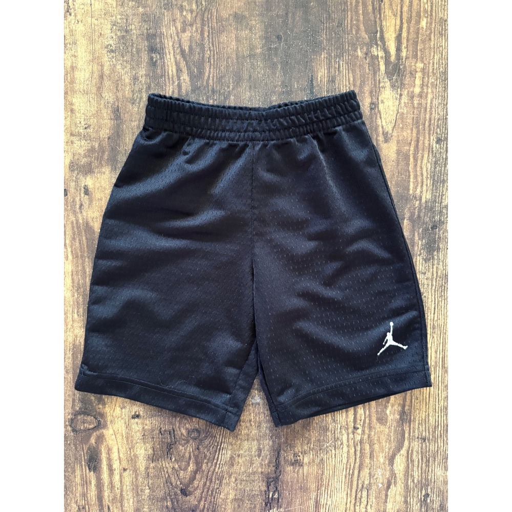 Jordan Boys Black Mesh Dri-FIT Athletic Basketball Shorts Size 5 4-5 YRS